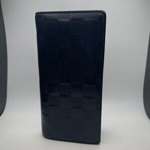 LOUIS VUITTON Damier Infini Portefeuille Bifold Wallet - Black - Preowned